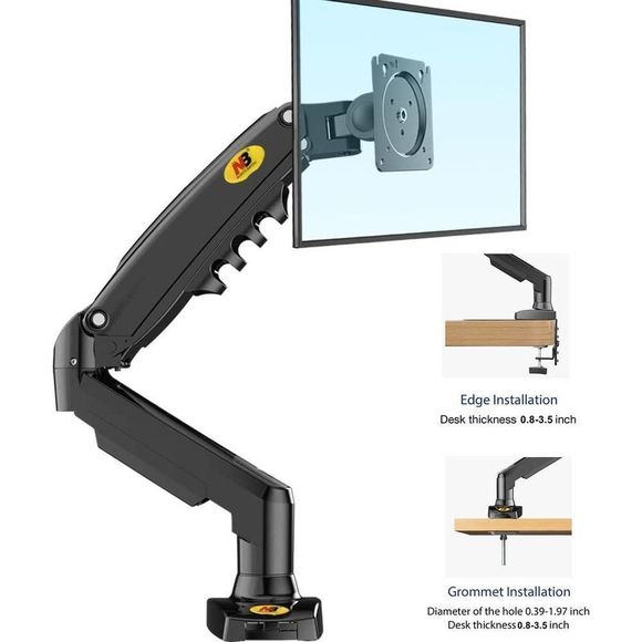 NB North Bayou Monitor Desk Mount Stand Full Motion Swivel Monitor F80 - Picture 2 of 5